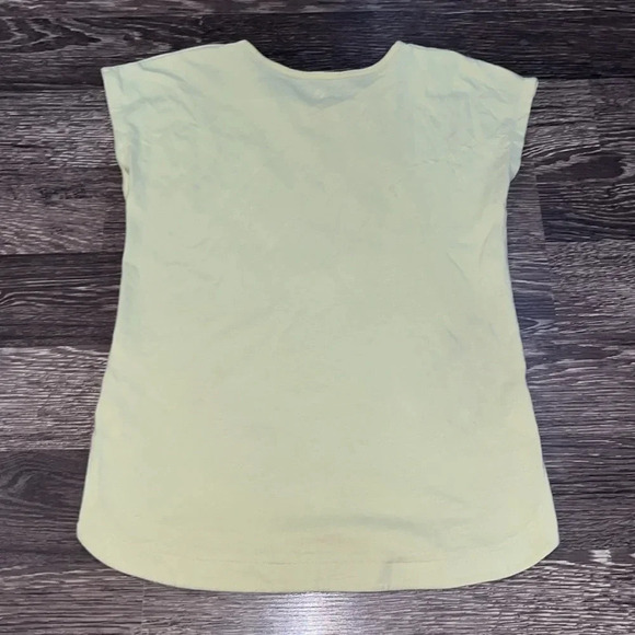 Adidas pale yellow short-sleeve top size large - Picture 4 of 5